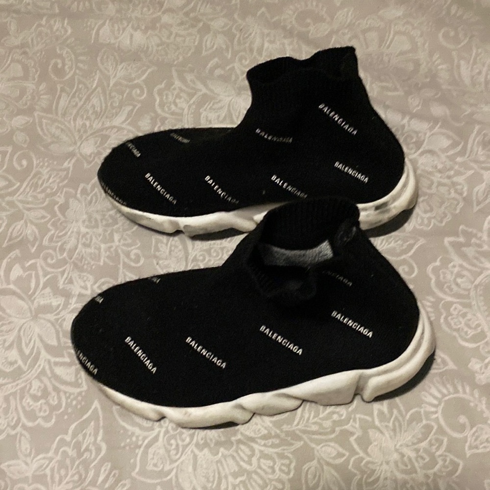 Worn kid sneakers